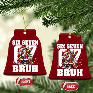 Funny Christmas Six Seven Bruh Ceramic Ornament Dabbing Santa TS11 Print Your Wear