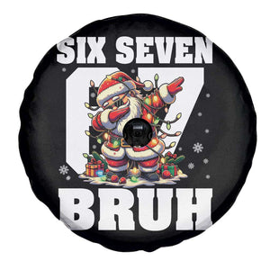 Funny Christmas Six Seven Bruh Spare Tire Cover Dabbing Santa TS11 Print Your Wear