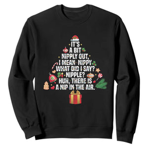 Funny Christmas Movie Sweatshirt Its A Bit Nipply Out Nipply Out Xmas Vacation Holiday TS11 Black Print Your Wear