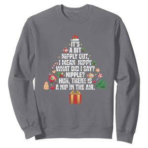 Funny Christmas Movie Sweatshirt Its A Bit Nipply Out Nipply Out Xmas Vacation Holiday TS11 Charcoal Print Your Wear