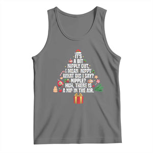 Funny Christmas Movie Tank Top Its A Bit Nipply Out Nipply Out Xmas Vacation Holiday TS11 Black Heather Print Your Wear
