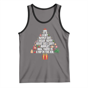 Funny Christmas Movie Tank Top Its A Bit Nipply Out Nipply Out Xmas Vacation Holiday TS11 Deep Heather Black Print Your Wear