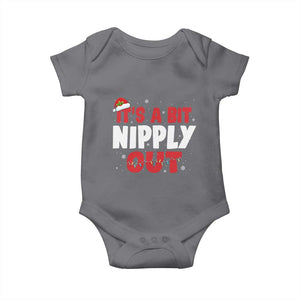 Funny Christmas Movie Baby Onesie It's A Bit Nipply Out Xmas Vacation Holiday TS11 Charcoal Print Your Wear