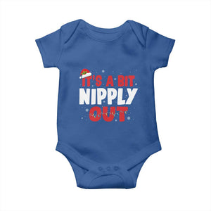 Funny Christmas Movie Baby Onesie It's A Bit Nipply Out Xmas Vacation Holiday TS11 Royal Blue Print Your Wear