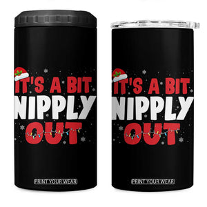 Funny Christmas Movie 4 in 1 Can Cooler Tumbler It's A Bit Nipply Out Xmas Vacation Holiday TS11 One Size: 16 oz Black Print Your Wear