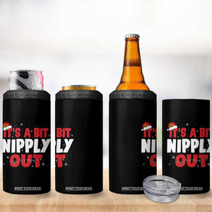 Funny Christmas Movie 4 in 1 Can Cooler Tumbler It's A Bit Nipply Out Xmas Vacation Holiday TS11 Print Your Wear