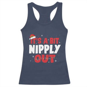 Funny Christmas Movie Racerback Tank Top It's A Bit Nipply Out Xmas Vacation Holiday TS11 Navy Print Your Wear