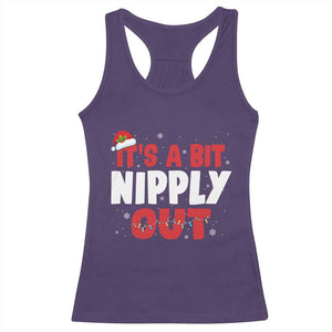 Funny Christmas Movie Racerback Tank Top It's A Bit Nipply Out Xmas Vacation Holiday TS11 Purple Print Your Wear