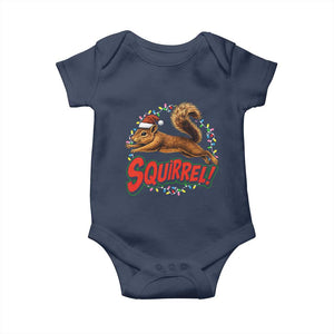 Funny Christmas Squirrel Baby Onesie Xmas Vacation Holiday Movie TS11 Navy Print Your Wear