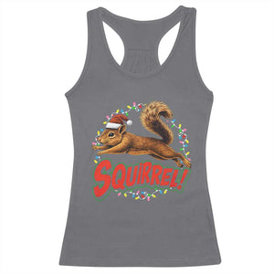 Funny Christmas Squirrel Racerback Tank Top Xmas Vacation Holiday Movie TS11 Charcoal Print Your Wear