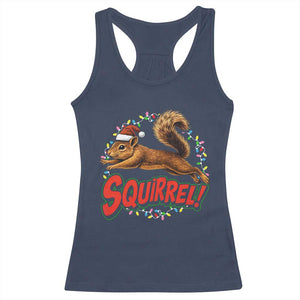 Funny Christmas Squirrel Racerback Tank Top Xmas Vacation Holiday Movie TS11 Navy Print Your Wear