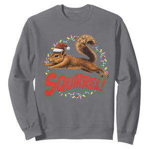 Funny Christmas Squirrel Sweatshirt Xmas Vacation Holiday Movie TS11 Charcoal Print Your Wear