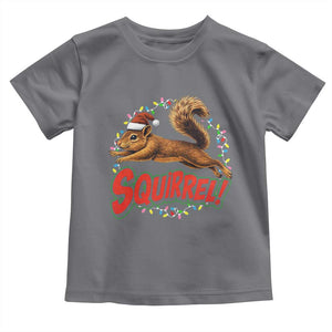 Funny Christmas Squirrel Toddler T Shirt Xmas Vacation Holiday Movie TS11 Charcoal Print Your Wear