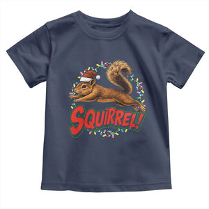 Funny Christmas Squirrel Toddler T Shirt Xmas Vacation Holiday Movie TS11 Navy Print Your Wear