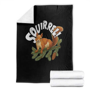 Funny Christmas Squirrel Throw Blanket Xmas Vacation Holiday Movie Pine Tree TS11 Black Print Your Wear