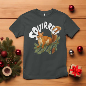 Funny Christmas Squirrel T Shirt Xmas Vacation Holiday Movie Pine Tree TS11 Dark Heather Print Your Wear