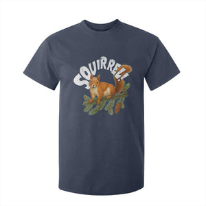 Funny Christmas Squirrel T Shirt For Kid Xmas Vacation Holiday Movie Pine Tree TS11 Navy Print Your Wear