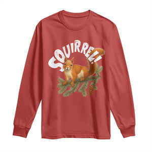 Funny Christmas Squirrel Long Sleeve Shirt Xmas Vacation Holiday Movie Pine Tree TS11 Red Print Your Wear