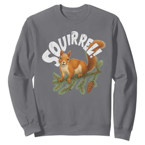 Funny Christmas Squirrel Sweatshirt Xmas Vacation Holiday Movie Pine Tree TS11 Charcoal Print Your Wear