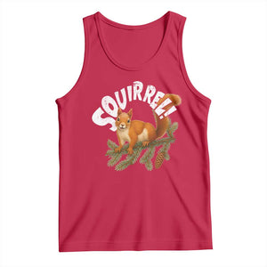 Funny Christmas Squirrel Tank Top Xmas Vacation Holiday Movie Pine Tree TS11 Red Print Your Wear