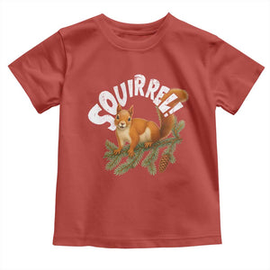 Funny Christmas Squirrel Toddler T Shirt Xmas Vacation Holiday Movie Pine Tree TS11 Red Print Your Wear