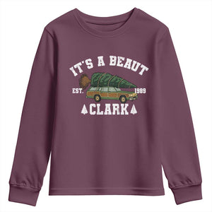 Its A Beaut Clark Youth Sweatshirt Funny Christmas Vacation Holiday Movie TS11 Maroon Print Your Wear