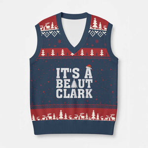 Funny Xmas Movie Its A Beaut Clark V-Neck Knit Sweater Vest Xmas Vacation Holiday TS11 Navy Red Print Your Wear