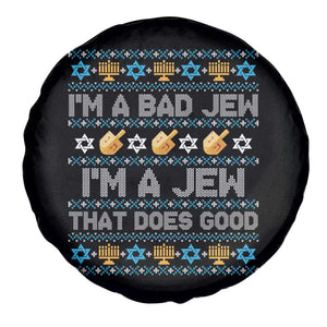 Funny Jewish Hanukkah Spare Tire Cover I Am A Bad Jew I Am A Jew That Does Good TS11 Print Your Wear