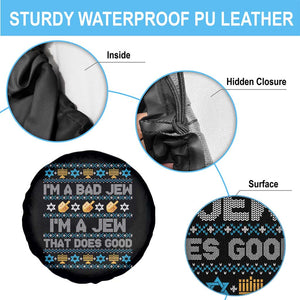 Funny Jewish Hanukkah Spare Tire Cover I Am A Bad Jew I Am A Jew That Does Good TS11 Print Your Wear