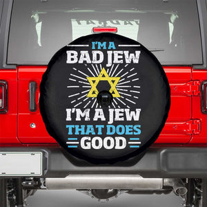 Funny Jewish Spare Tire Cover I Am A Bad Jew I Am A Jew That Does Good TS11 Black Print Your Wear
