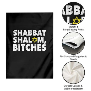 Funny Hanukkah Shabbat Shalom Bitches Garden Flag Star Of David TS11 Print Your Wear