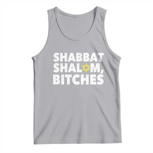 Funny Hanukkah Shabbat Shalom Bitches Tank Top Star Of David TS11 Athletic Heather Print Your Wear