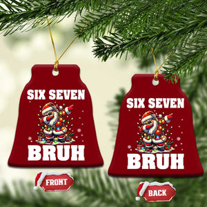Funny Christmas 67 Six Seven Bruh Ceramic Ornament Dabbing Santa TS11 Print Your Wear