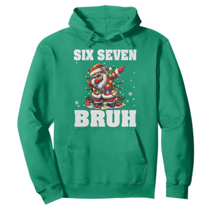 Funny Christmas 67 Six Seven Bruh Hoodie Dabbing Santa TS11 Irish Green Print Your Wear