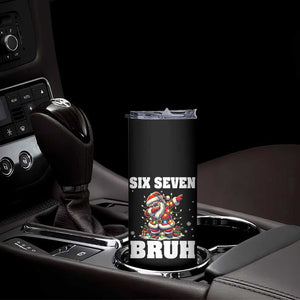 Funny Christmas 67 Six Seven Bruh Skinny Tumbler Dabbing Santa TS11 Print Your Wear