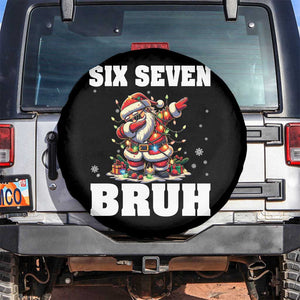 Funny Christmas 67 Six Seven Bruh Spare Tire Cover Dabbing Santa TS11 No hole Black Print Your Wear