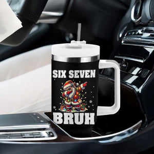 Funny Christmas 67 Six Seven Bruh Tumbler With Handle Dabbing Santa TS11 Print Your Wear