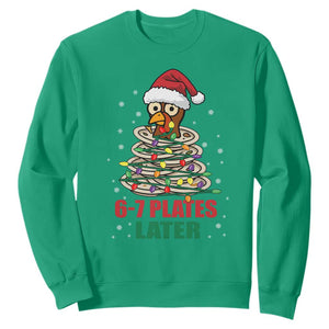 Funny 67 Christmas Sweatshirt 6 7 Plates Later Xmas Dinner Turkey TS11 Irish Green Print Your Wear