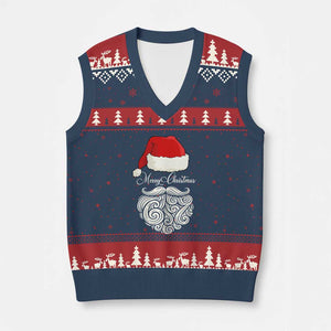 6 7 Xmas 67 Santa Six Seven Meme Merry Xmas V-Neck Knit Sweater Vest TS11 Navy Red Print Your Wear