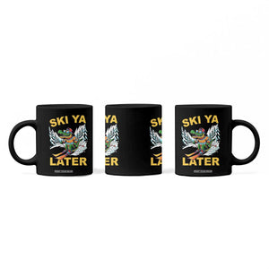 Funny Skiing Alligator Coffee Mug Ski Ya Later Skier Snow Mountain Winter Sport TS11 Print Your Wear