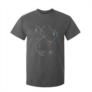 Funny Pixel Ski Snowboard Winter Sport Game Lover T Shirt For Kid TS11 Dark Heather Print Your Wear