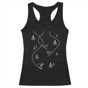 Funny Pixel Ski Snowboard Winter Sport Game Lover Racerback Tank Top TS11 Black Print Your Wear