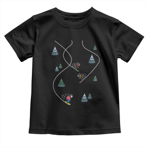 Funny Pixel Ski Snowboard Winter Sport Game Lover Toddler T Shirt TS11 Black Print Your Wear
