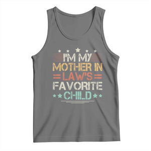 I Am My Mother In Laws Favorite Child Tank Top Family Humor TS11 Black Heather Print Your Wear