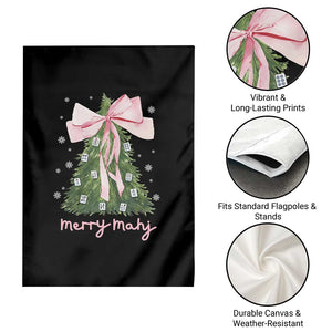 Funny Christmas Mahjong Garden Flag Merry Mahj Xmas Tree Gambling Chinese Game TS11 Print Your Wear