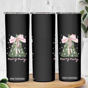 Funny Christmas Mahjong Skinny Tumbler Merry Mahj Xmas Tree Gambling Chinese Game TS11 Print Your Wear