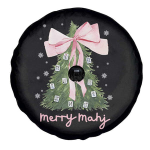 Funny Christmas Mahjong Spare Tire Cover Merry Mahj Xmas Tree Gambling Chinese Game TS11 Print Your Wear