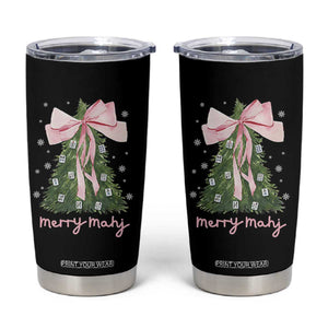 Funny Christmas Mahjong Tumbler Cup Merry Mahj Xmas Tree Gambling Chinese Game TS11 Black Print Your Wear