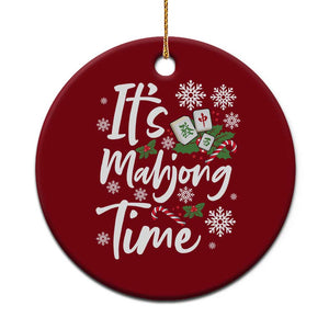 Funny Christmas Mahjong Ceramic Ornament It Is Mahjong Time Gambling Xmas Chinese Game TS11 1pc Red Print Your Wear