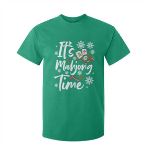 Funny Christmas Mahjong T Shirt For Kid It Is Mahjong Time Gambling Xmas Chinese Game TS11 Irish Green Print Your Wear